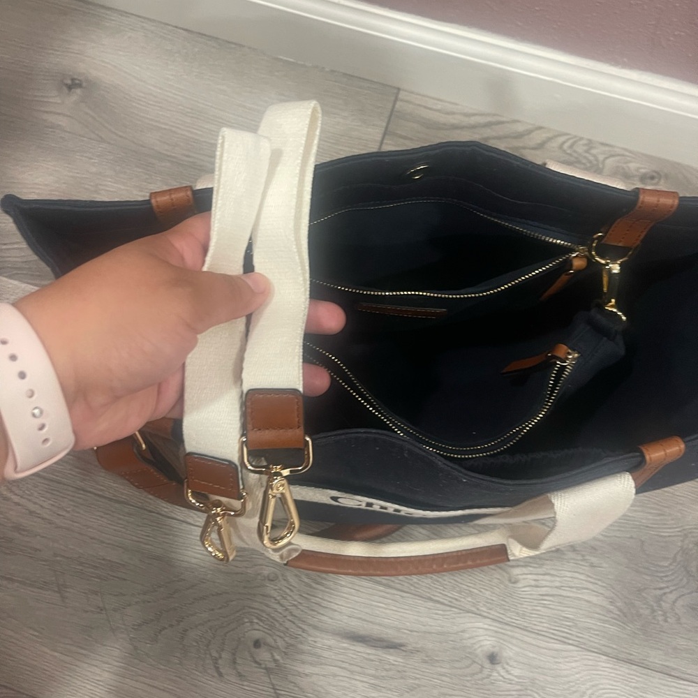 Chloe Navy and Brown Baby Bag - Diaper Bag - Picture 3 of 3